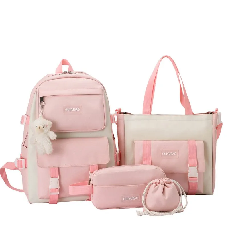 thumbnail image 2 of Girls Backpack Set With Lunch Bag & Pencil Case - 3 Piece School Bag For Elementary & Middle School Teens 2 of 4