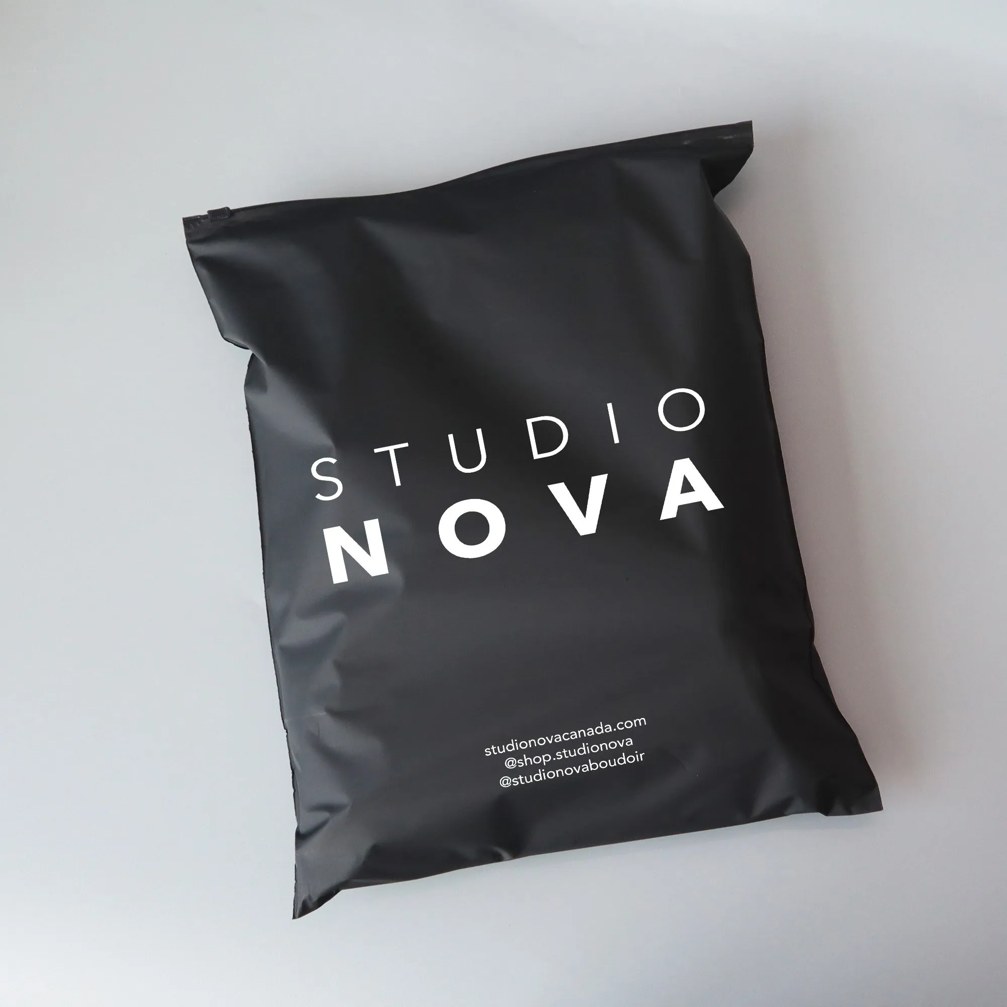 Black Matte Zipper Bag Matte Black Zipper Bags: Custom Packaging