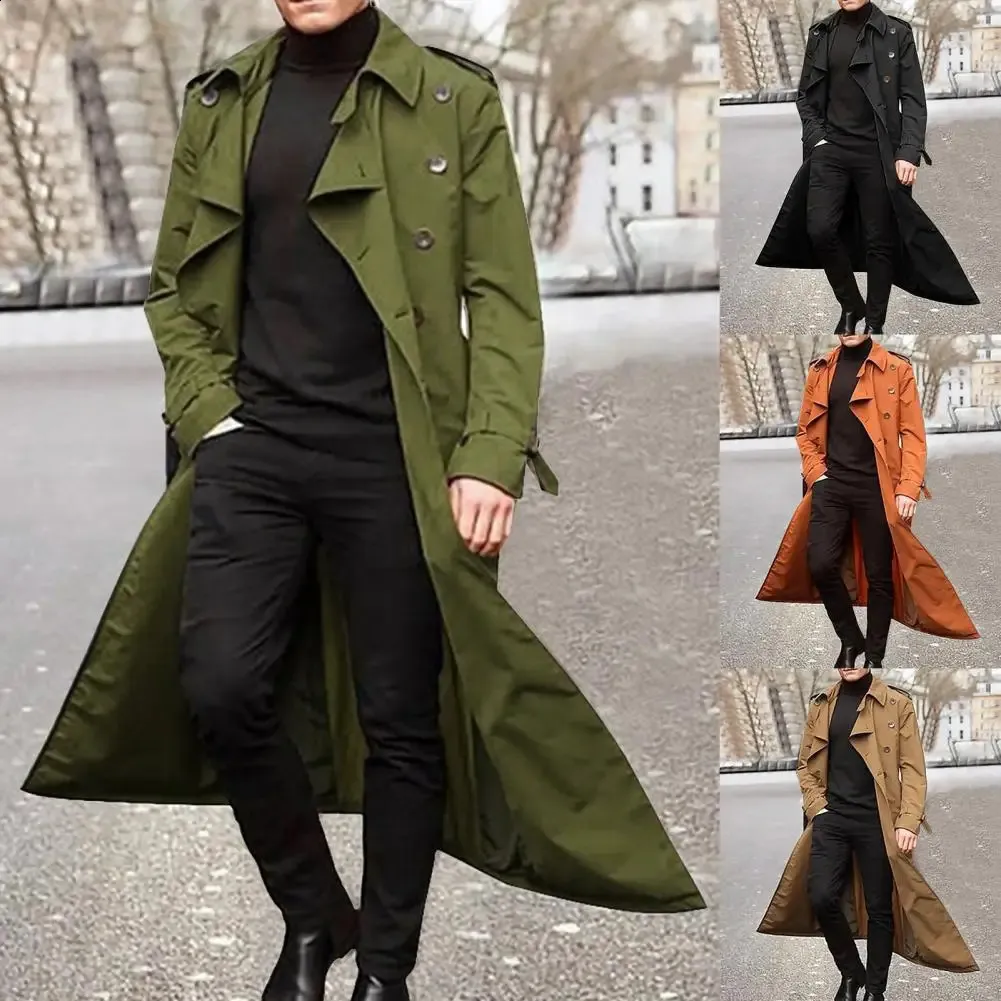 Extra Long Western Style Green Trench Coat Mens With Buttons For Stage Shows Great Men Coat 240729 From Mysticastore 29.51 DHgate.Com