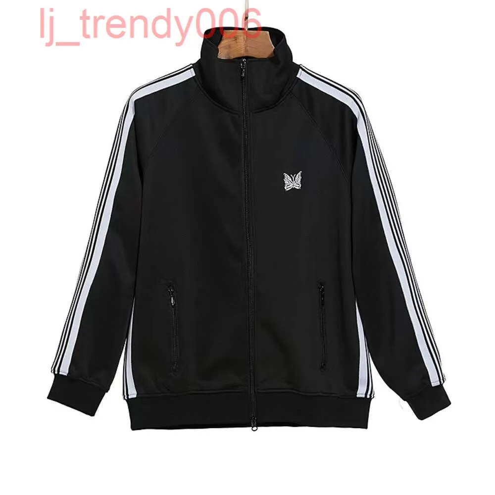 Mens Oversized Black Track Jacket With Butterfly From