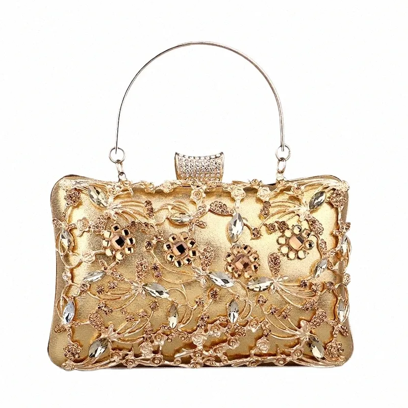 Boutique De FGG Crystal Clutch Bag Dames Bruiloft Avondtas Strass Feest Kristal Handtas Bruidstas Mini Zilver