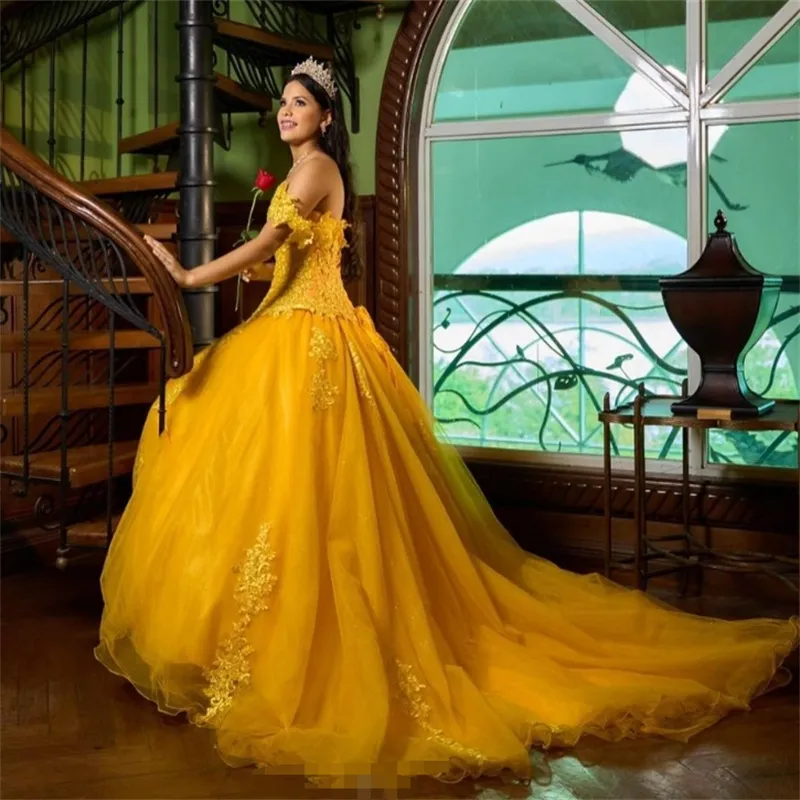 yellow off the shoulder corset dress Off Shoulder Satin Corset Slit Gown by Ladivine 7492 ABC Fashion