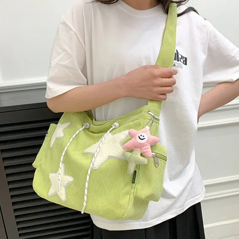 DHgate.com:Stylish Corduroy Crossbody Bag - Japanese
