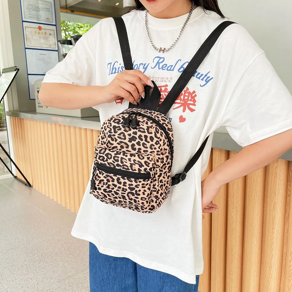 DHgate Cow Print Nylon Mini Backpack for Women Stylish Functional School Shoulder Bag Bags Luggage Accessories