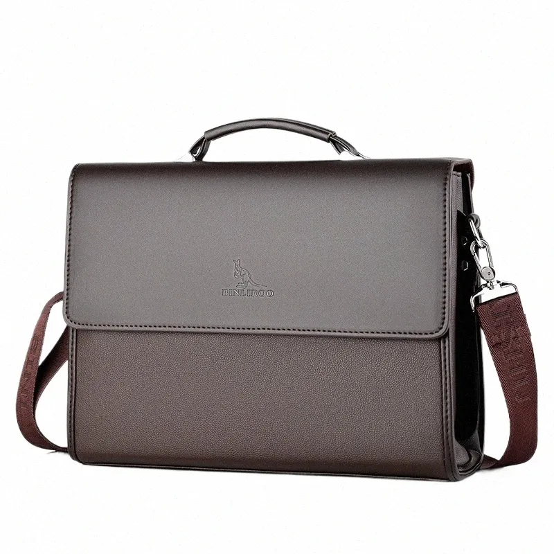 Men's Business Briefcase Premium Leather Laptop Bag, Professional Work  Bag, Slim Design, Hot Sale!