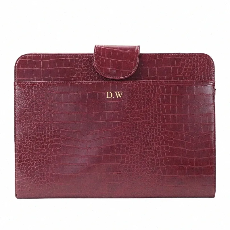 Custom Initial Crocodile Laptop Sleeve 13 MacBook Air/Pro Retina