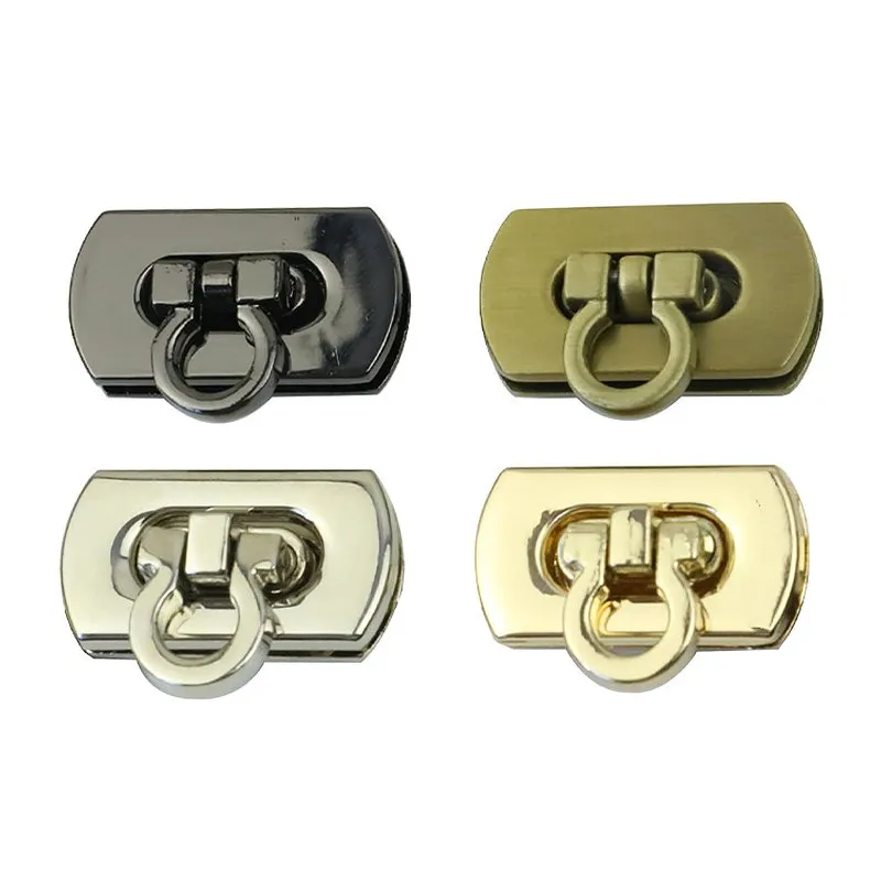 Fermoir De Sac En Cuir DeLuxe TWIST POST - Plaqué Or, Maman 6 BRASS - Artisanat Italien