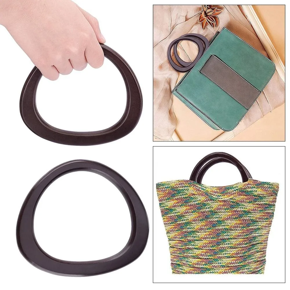 DHgate DIYDetachable Wood Bag Handles Set of 2 for Handbag Purse Making Crafting Supplies Bags Luggage Accessories