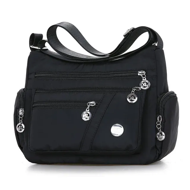 最終セール ブラック 男女兼用 NYLONshoulder noveltybag Soperwillt Oxford Waterproof Shoulder Crossbody Bag - 2024