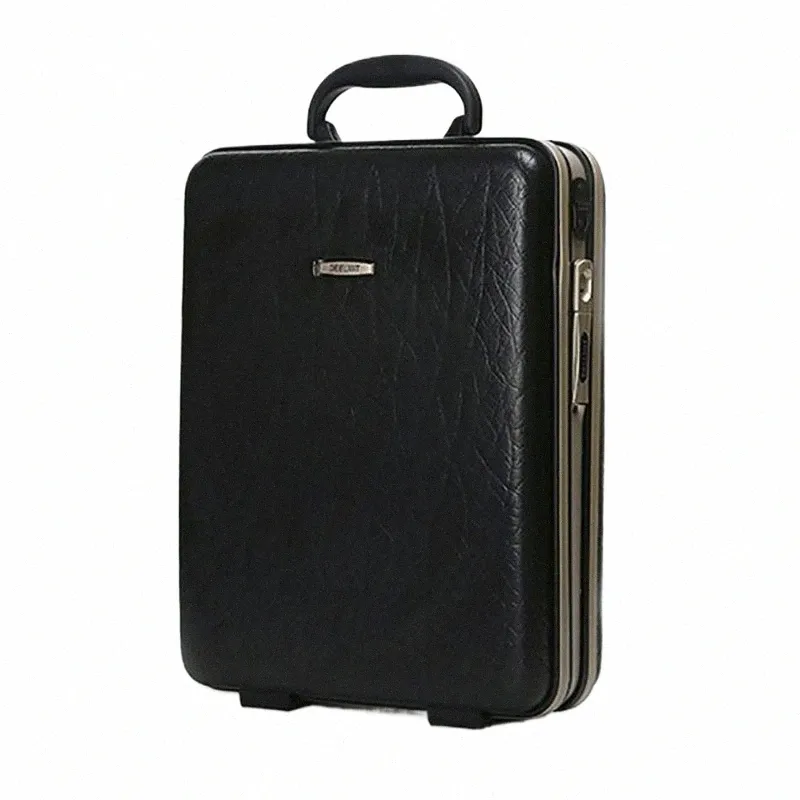 Men s Vertical Briefcase with Code Lock Document Laptop Case Black and Coffee 13 15 Inch 2024 Collection