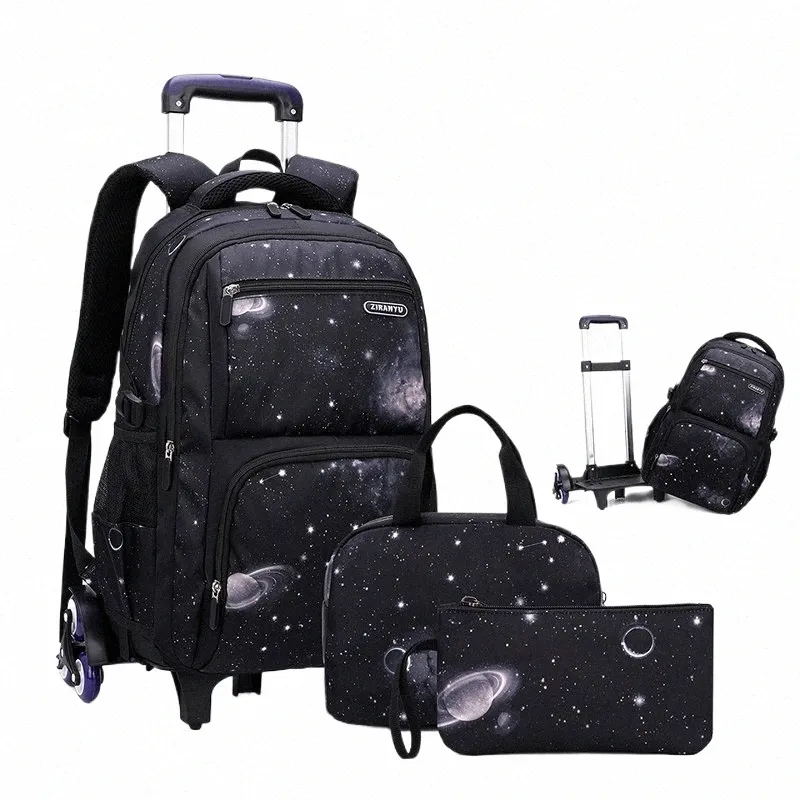 Wheeled School Backpack For Boys Rolling Bookbag With 6 Wheels Trolley Blue From Dazzleclutch 89.09 DHgate.Com
