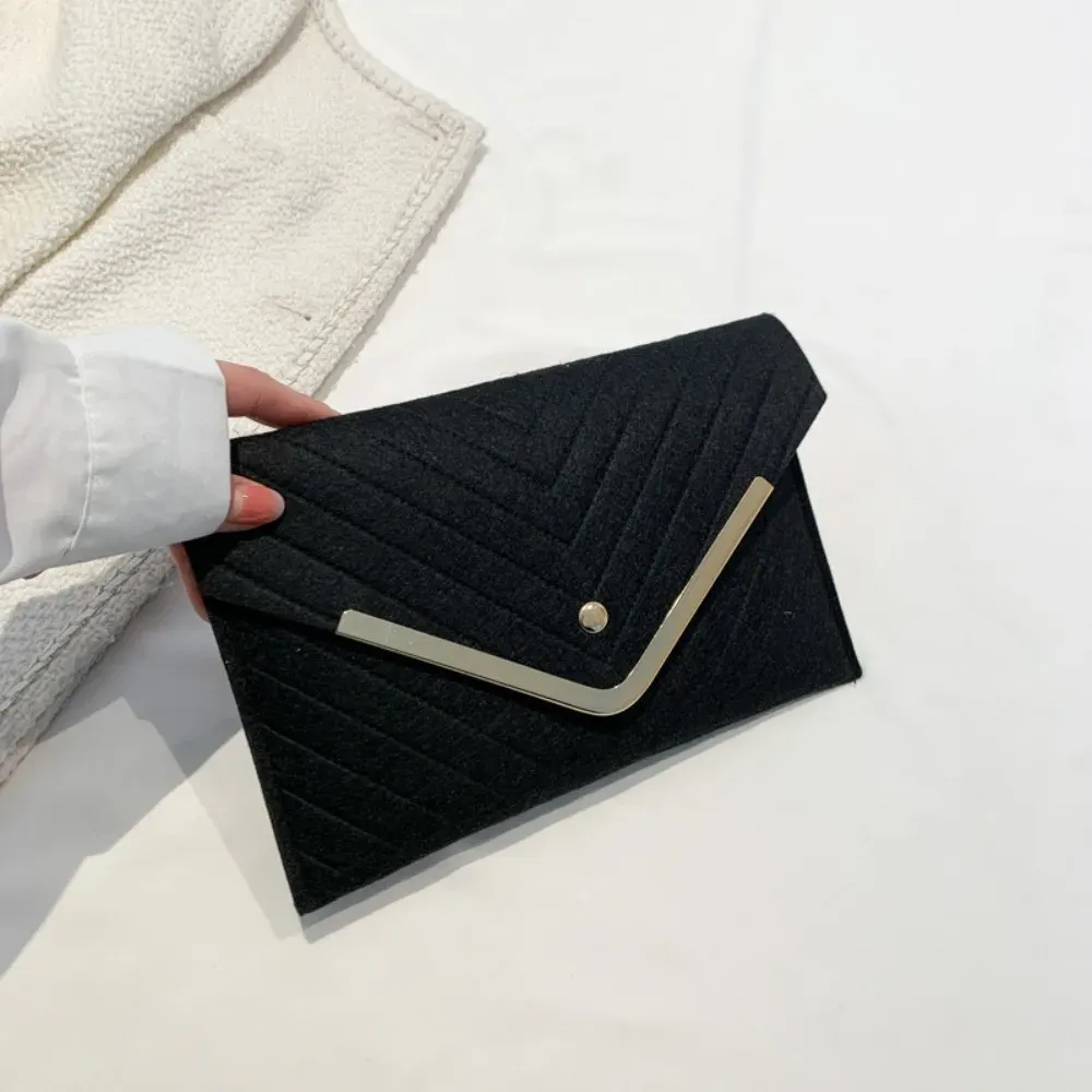 thumbnail image 2 of Women's Felt Clutch Purse - Envelope Handbag With Magnetic Closure For Evening Events 2 of 11
