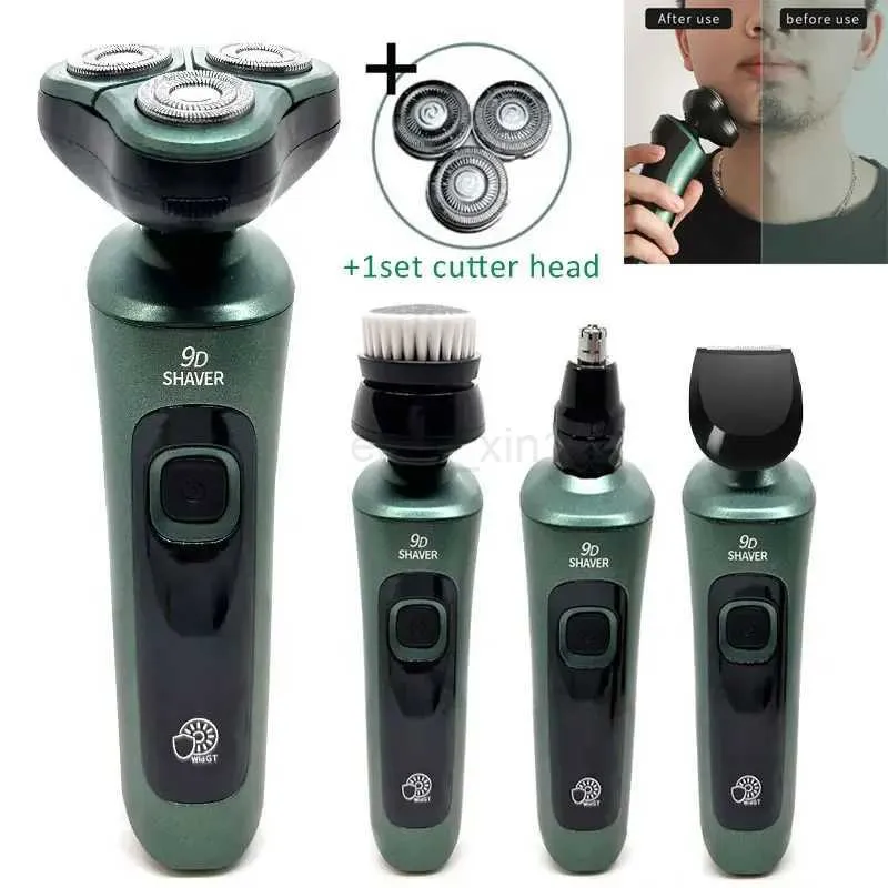 Premium Electric Razor with LCD, Three-Head Floating Design & USB ...