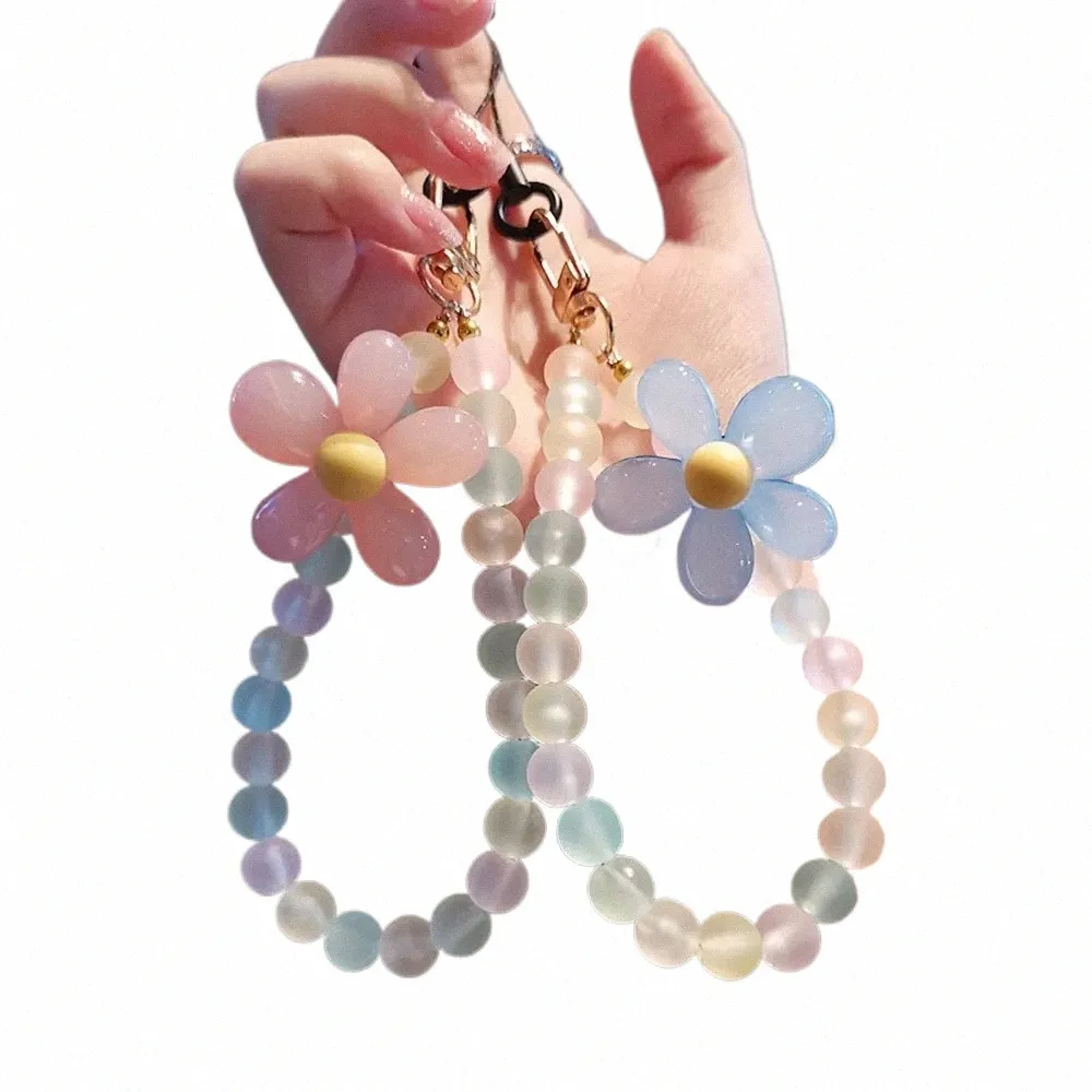 Handmade Beaded Bag Charm Bracelet Colorful Wrist Strap, Candy