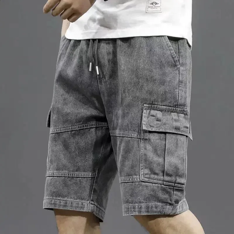 Save Big on Bulk Mens Denim Short Jeans Man Denim Shorts Half Text With  Pockets Bermuda Short Jeans Pants For Men Long Y2k Fashion Cut Trend Xxxl 