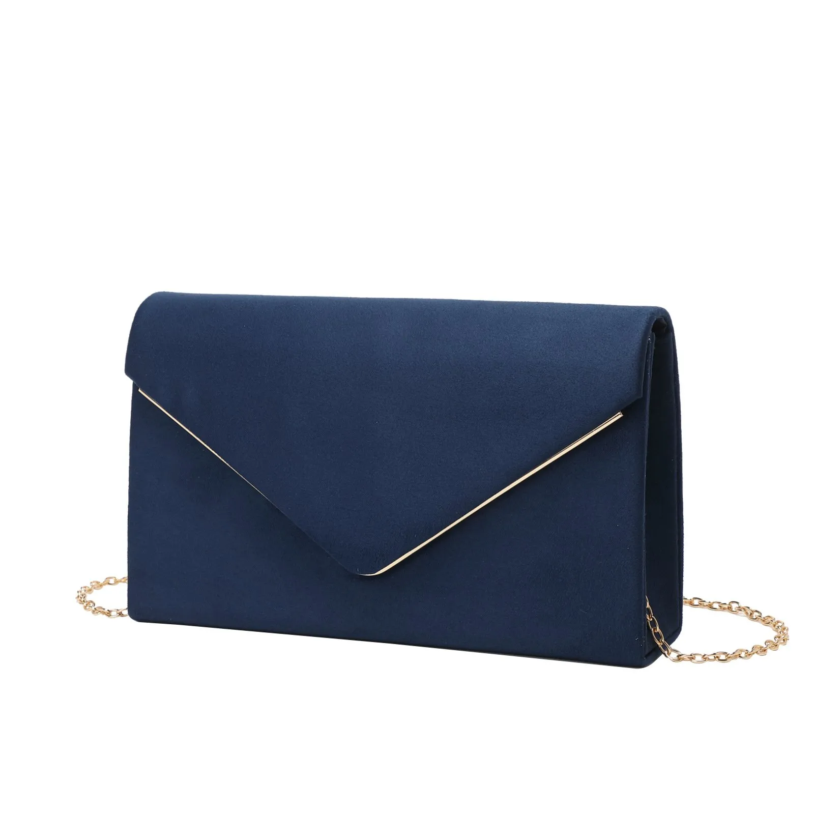 Navy suede clutch bags for weddings hot sale