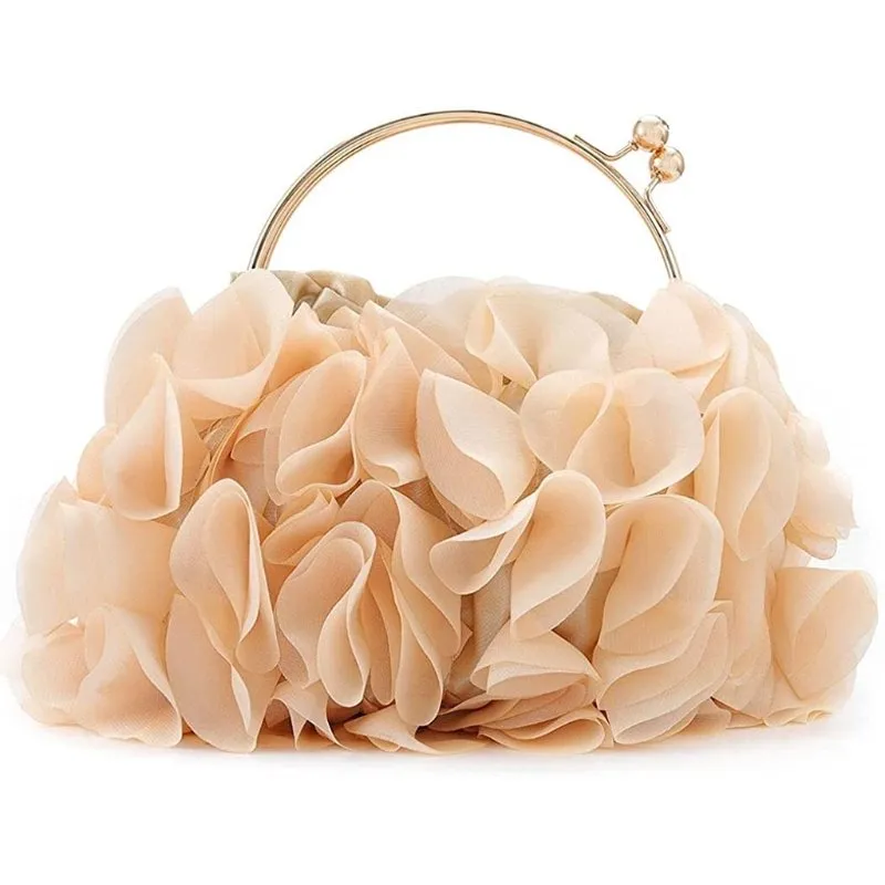 Floral Clutch Purses Women Satin Fr Evening Bag Female Elegant Party Prom Handbags Bridal Wedding Crossbody Shoulder Bag U2M4 From 25 95 DHgate