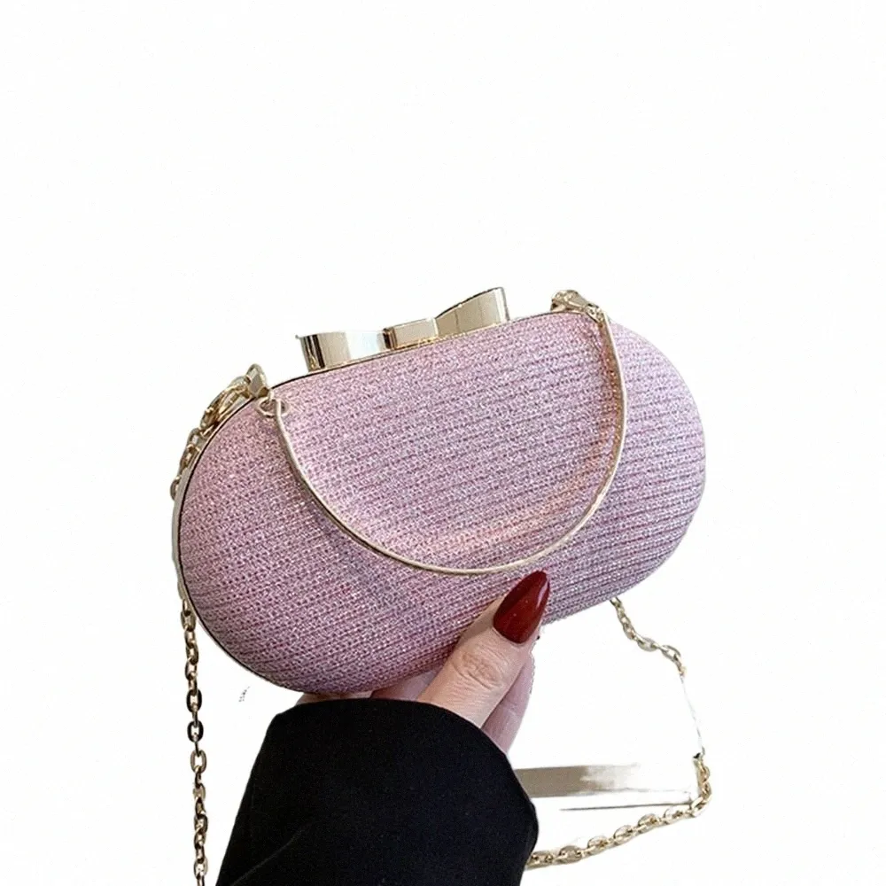 Evening Glitter Satchel Bag Sparkling Handbag with Rhinestone Chain Strap Perfect for Dinner Party More