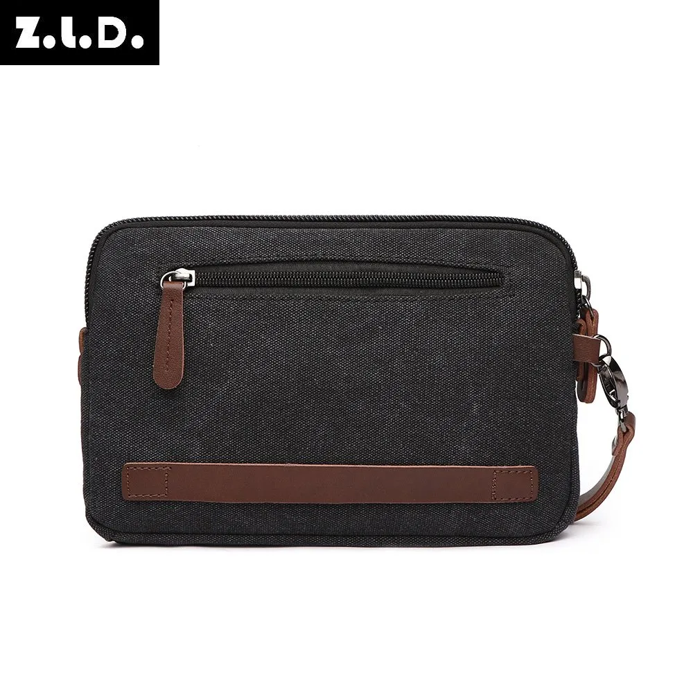 DHgate Mens Canvas Multi Functional Wallet Purse Quality Leather Clutch Handbag for Cards Coins and Phone Bags Luggage Accessories