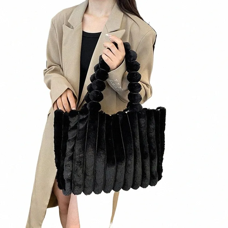 Ameri VINTAGE COMFY PILE BIG TOTE BAG Large Plush Tote Bag