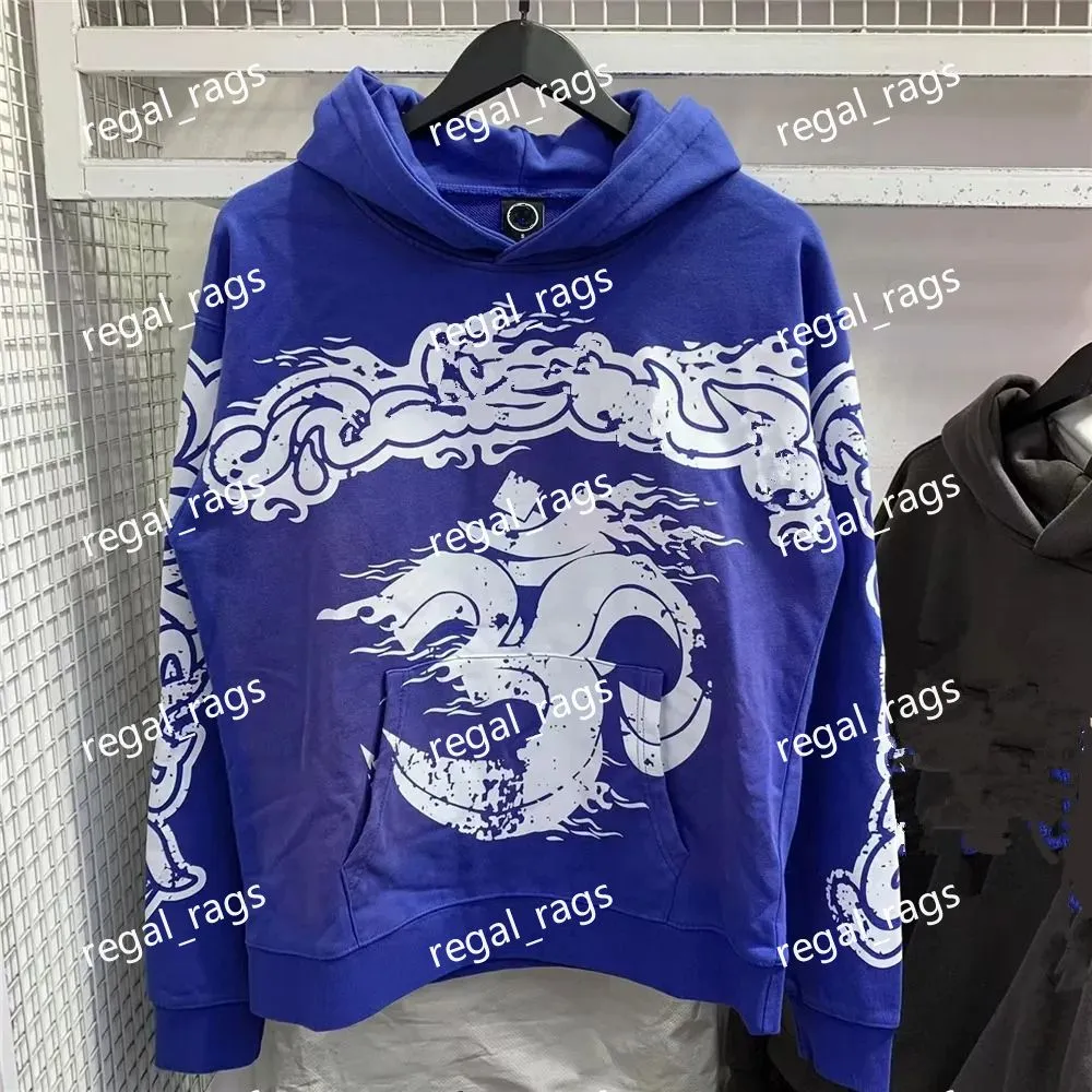 Mens Graffiti Print Hoodie and Sweatpants Set, Cotton Pullover