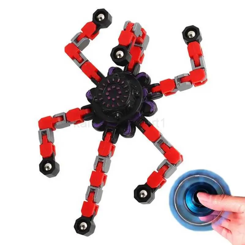 Creative Mechanical Fingertip Spinner DIY Deformable Gyro Robot Toy For ...