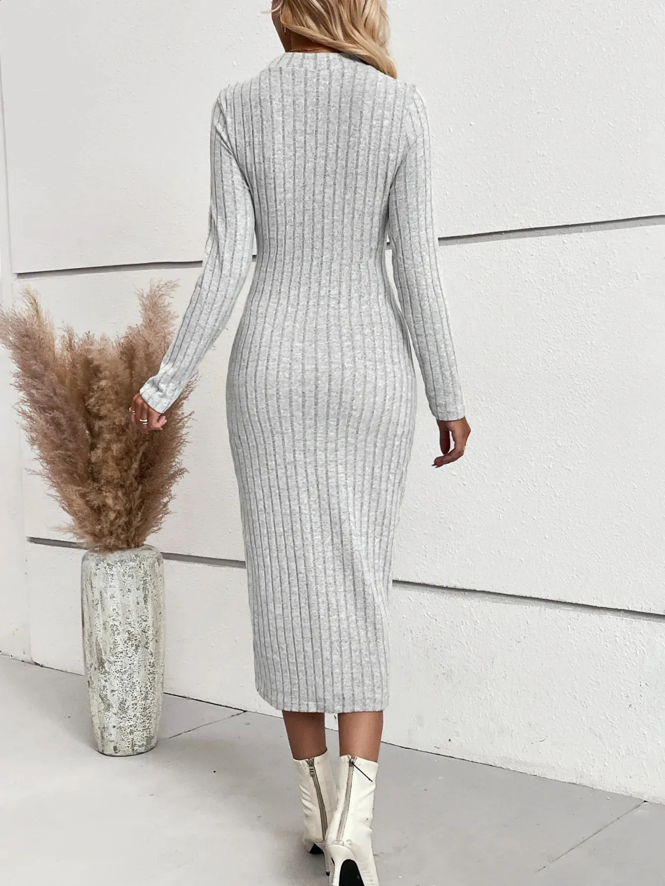 women knit dress Women's Bright On Arrival Ivory Knit Metallic Argyle Sweater Dress | Color: White | Size: M