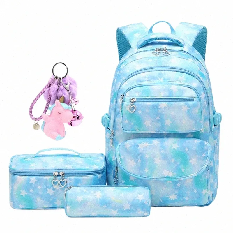 DHgate 2024Kids Backpacks for Girls School Bags for Teenagers Orthopedic Primary School Bag Backpack Set Durable Water Resistant School Backpack with Detachable Lunch Bag Pencil Case Light Purple ...