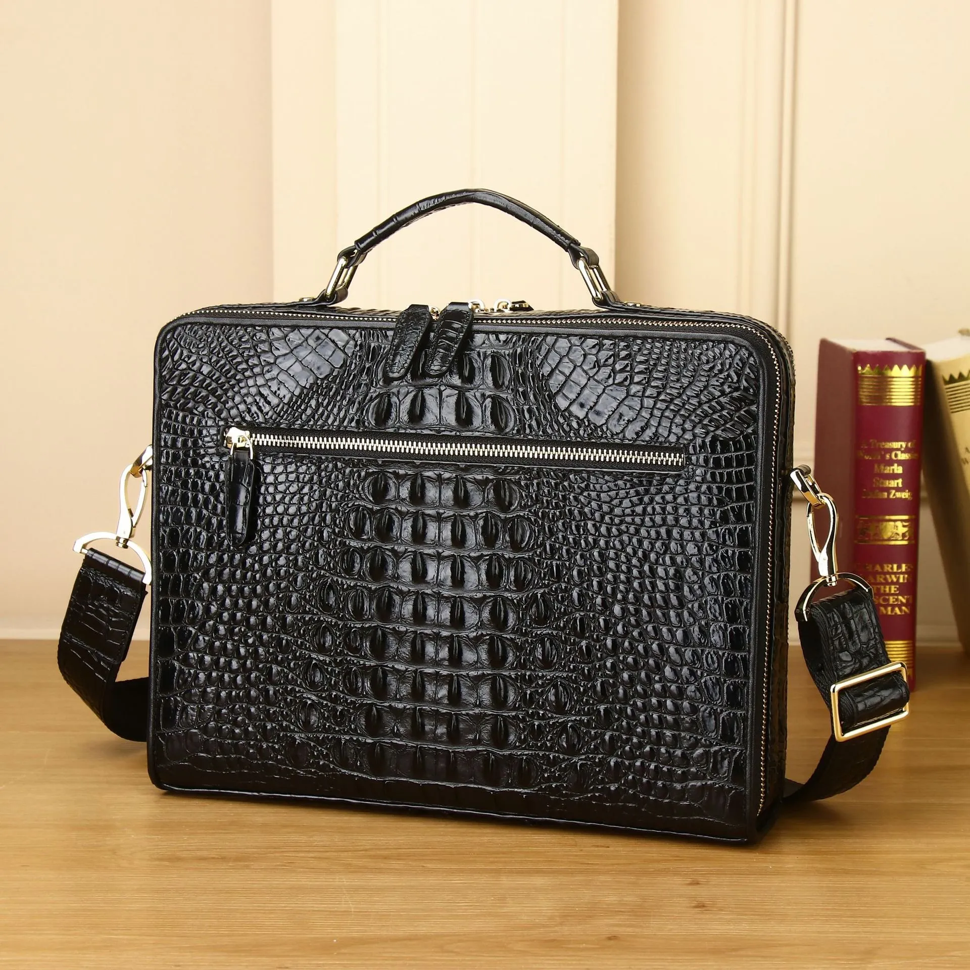 Crocodile Leather Handbag With Large Capacity For Business And Computer Trendy Mens Rugged Briefcase Bag K5p7 From Sleekshoulder 415.77 DHgate.Com