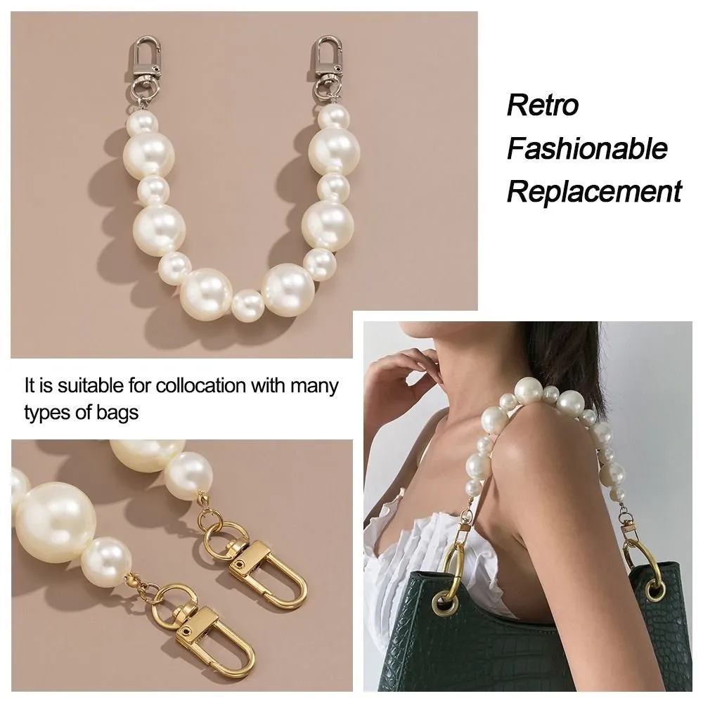 Pearl chain bag strap sale
