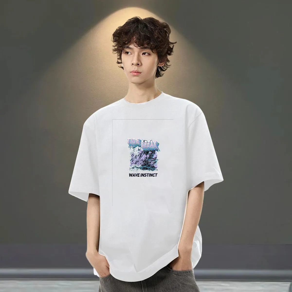 Premium Cotton Mens Printed T Shirts Online Oversized, Custom