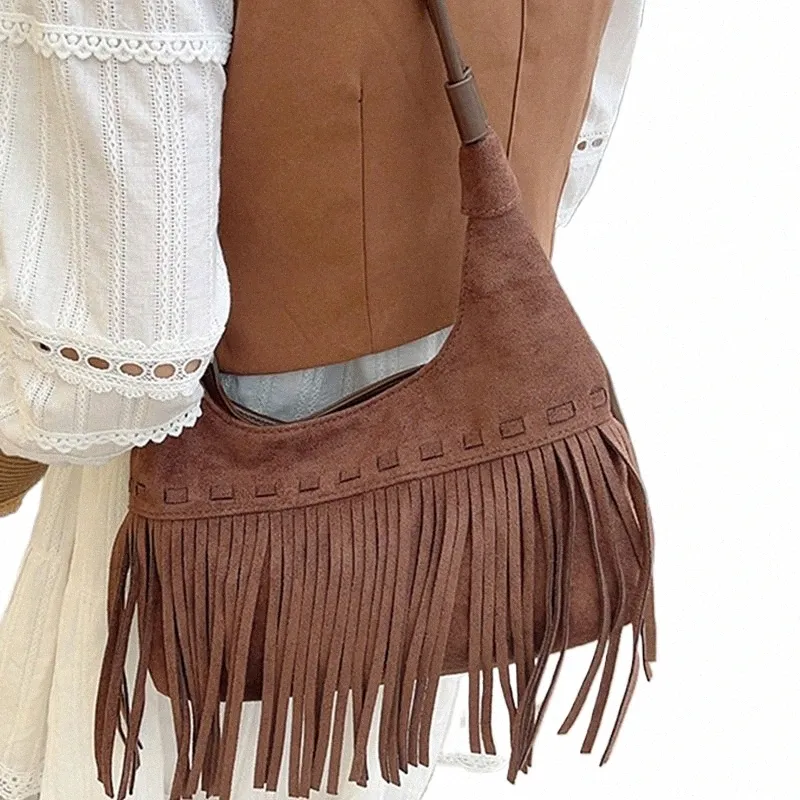 Vintage Western Crossbody Bag - Womens Bohemian Shoulder Bag with