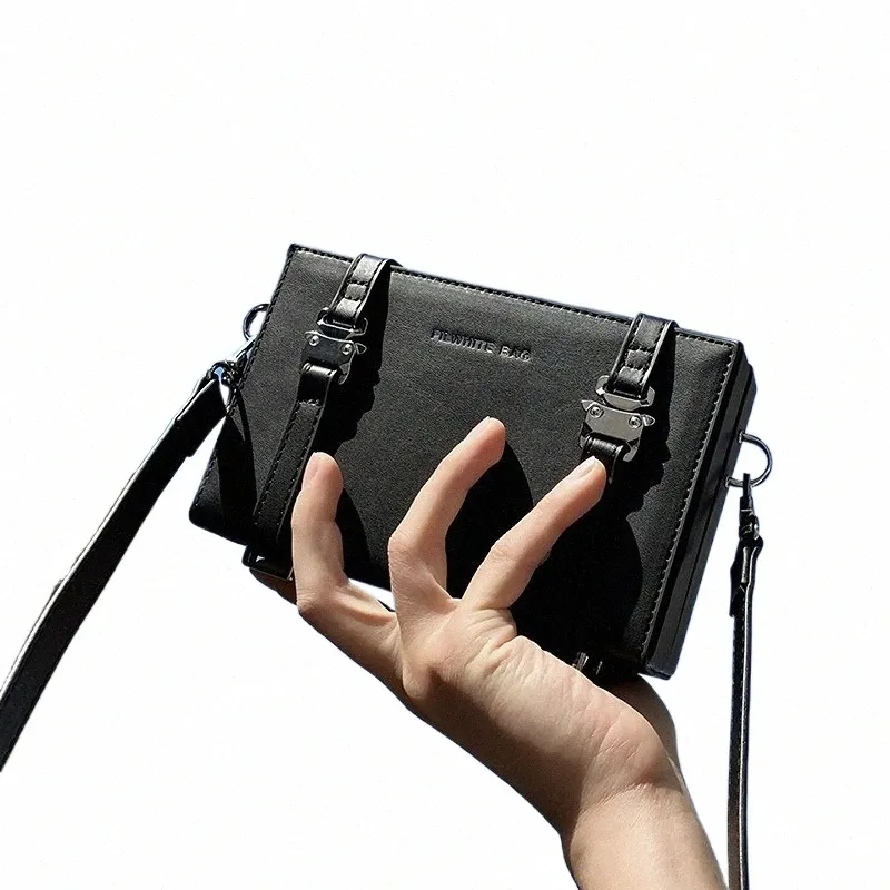 DHgate.com:Mens Small Square Crossbody Bag - Soft PU Leather