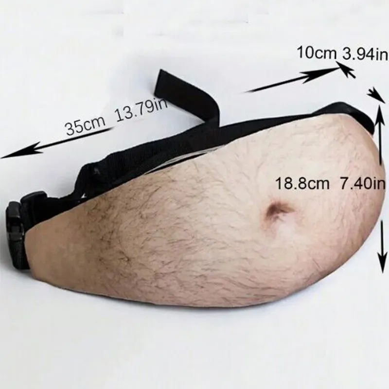 Funny Pop Dad Bod Belt Bag For Men Travel Fanny Pack Beer Belly Bum Pouch Waist Bag Flesh Color From Chicsatchel 14.35 DHgate.Com