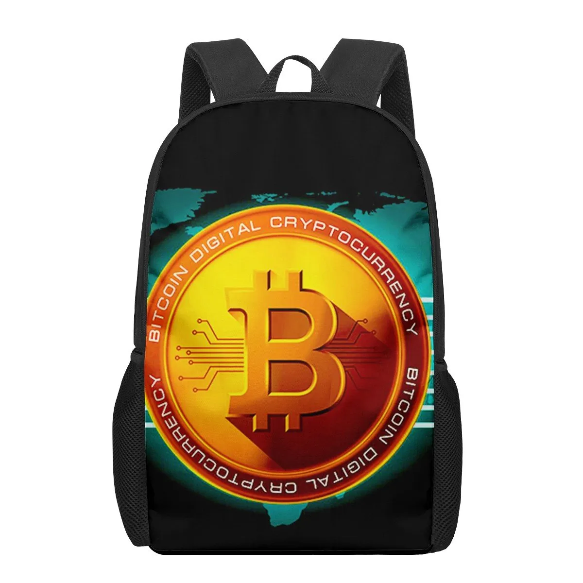 Bitcoin & Crypto Print Backpack - 16-Inch Teen School Bag for Boys, Girls,  & Students - Durable & Stylish School Bag from Dhgate School Bags - price  32.63