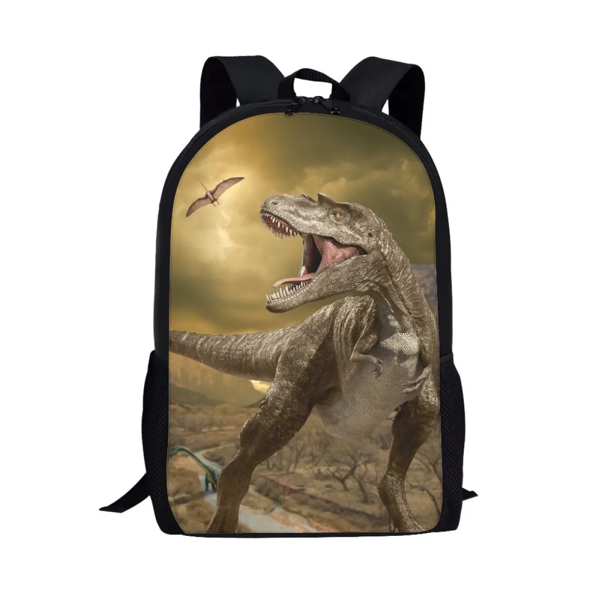Dinosaur Backpack For Kids - Lightweight School Bag For Boys & Girls, Water Resistant, Multi-Pocket, Travel Daypack - View #2