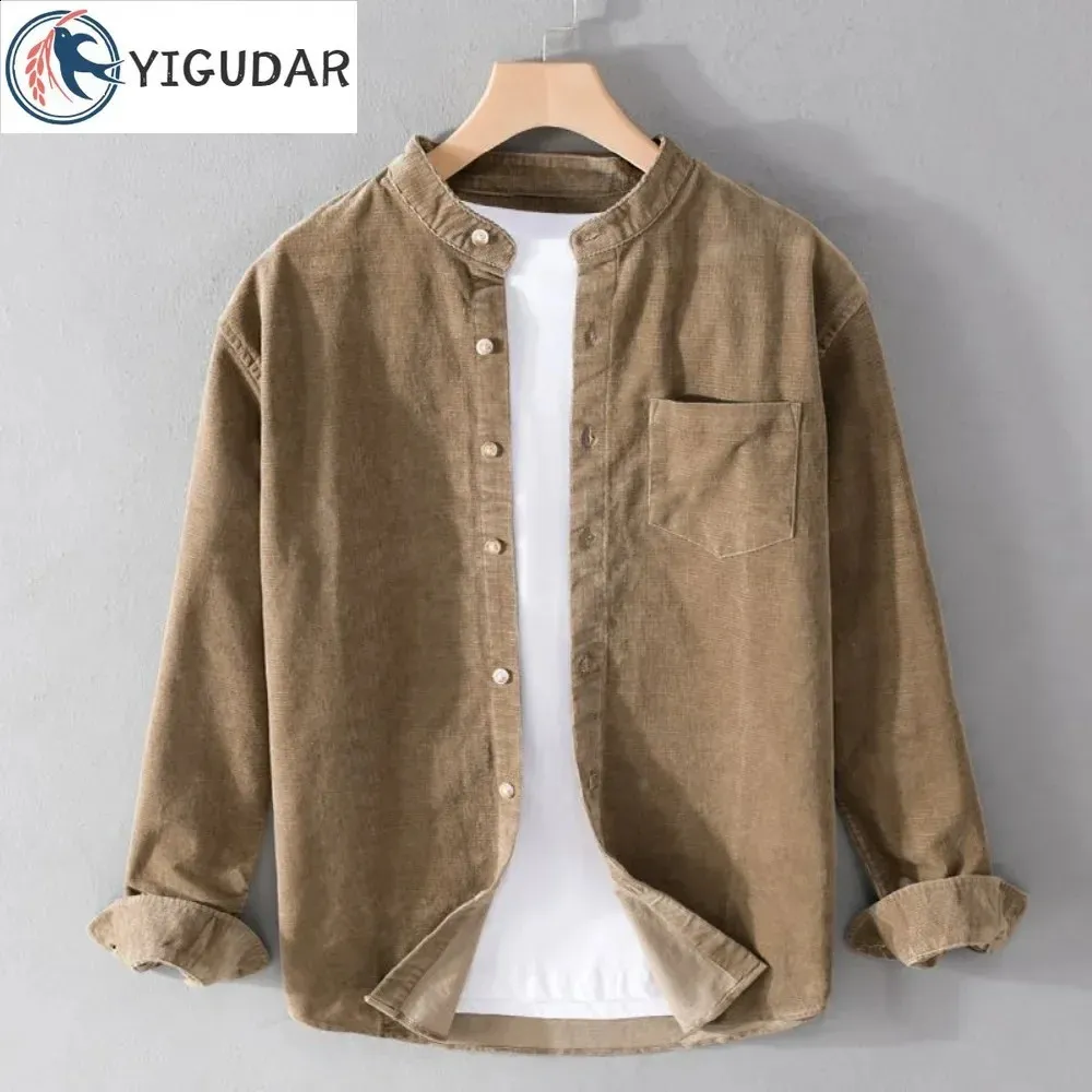 Premium Corduroy Shirt: Long Sleeve Casual Trend, Small