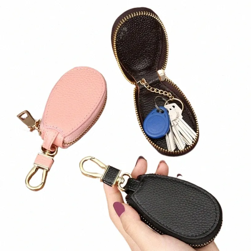 Compact Key Organizer Wallet Unisex Car Key Holder, Zipper Pouch
