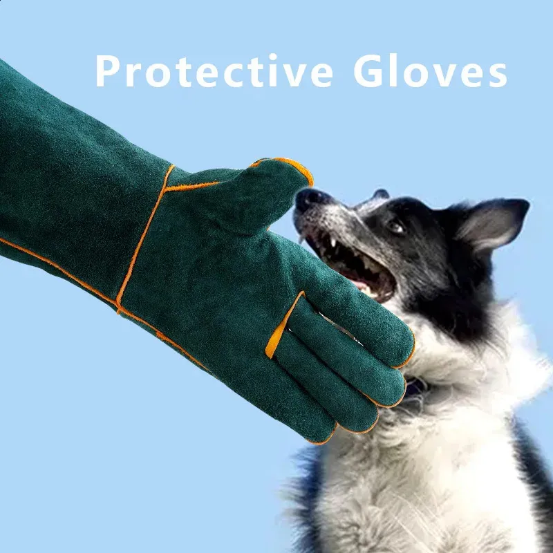 Leather Gloves K9 Bite Gloves Heavy-Duty Animal Handling Gloves
