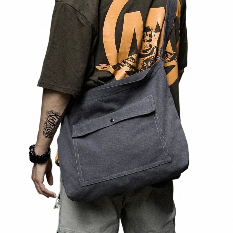 DHgate Vintage Canvas Messenger Bag with Adjustable Strap for Men Fits 13 Inch Laptop Khaki Bags Luggage Accessories
