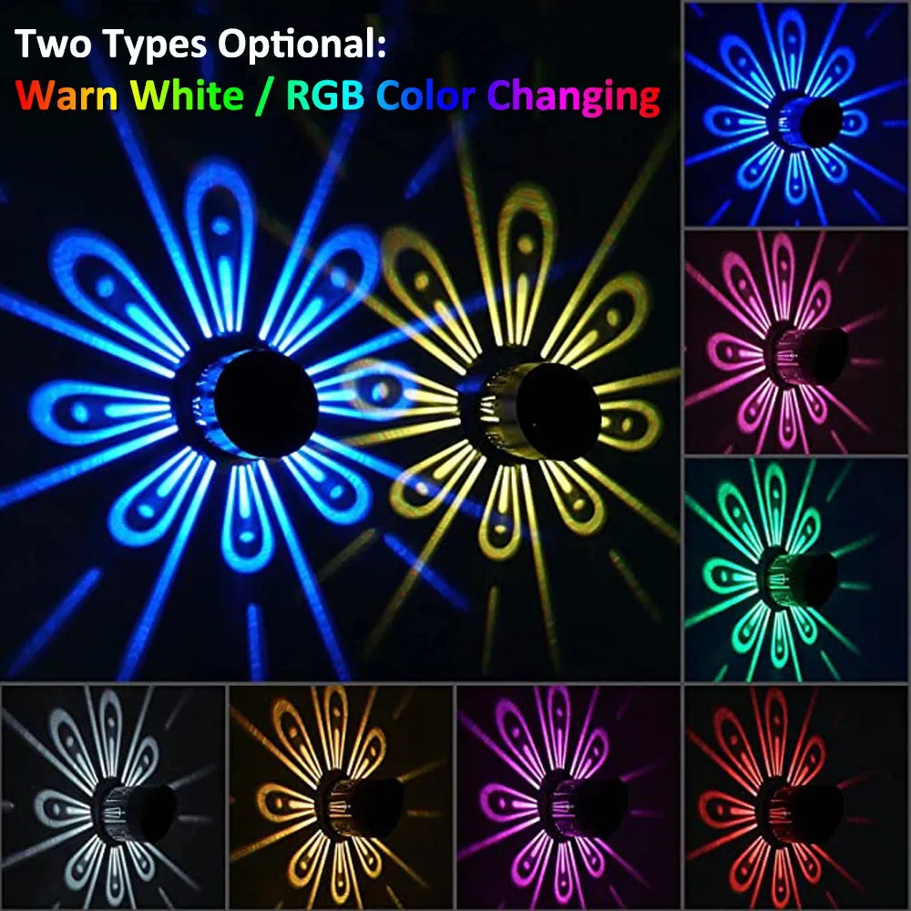 SOLPEX Solar Fence AJH3 Lights Outdoor, 9 Fixed Colors ＆ Color
