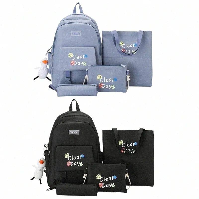 Cute Kids Backpack Set Breathable, Large Capacity School Bag for