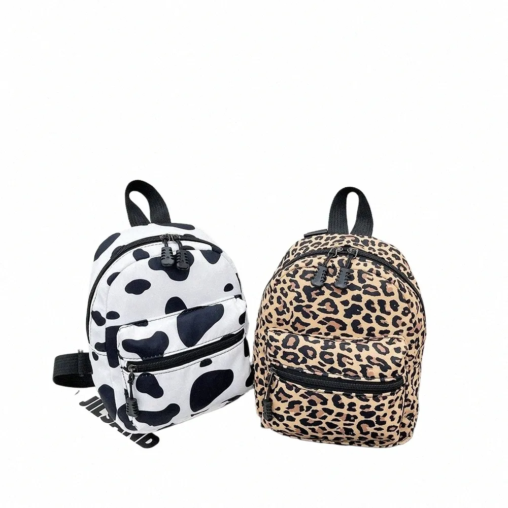Animal Print Backpack for Women Stylish Zebra Leopard Cow Design