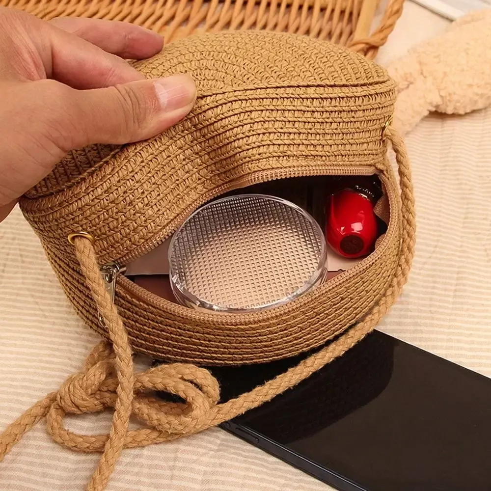 Beach Bag Straw Round Handbag Straw Bag Round Summer Large Woven