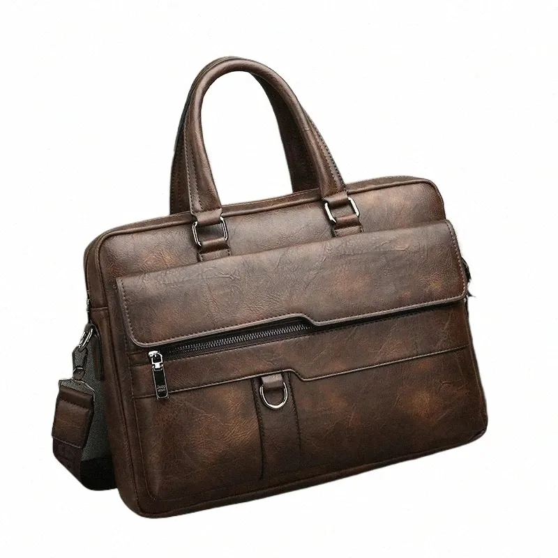 Genuine Leather Laptop Briefcase Handbag for Men and Women Stylish Designer Copy Replica Bag D82F