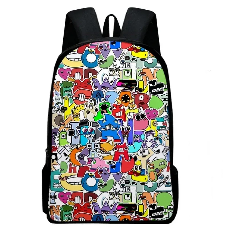 Hgxim Alphabet Print Backpack – Lightweight Large Capacity Leisure Bag, 3D Printing School & Travel Bag
