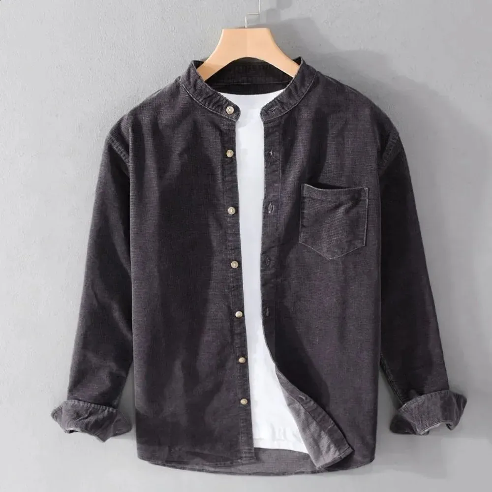 Premium Corduroy Shirt: Long Sleeve Casual Trend, Small