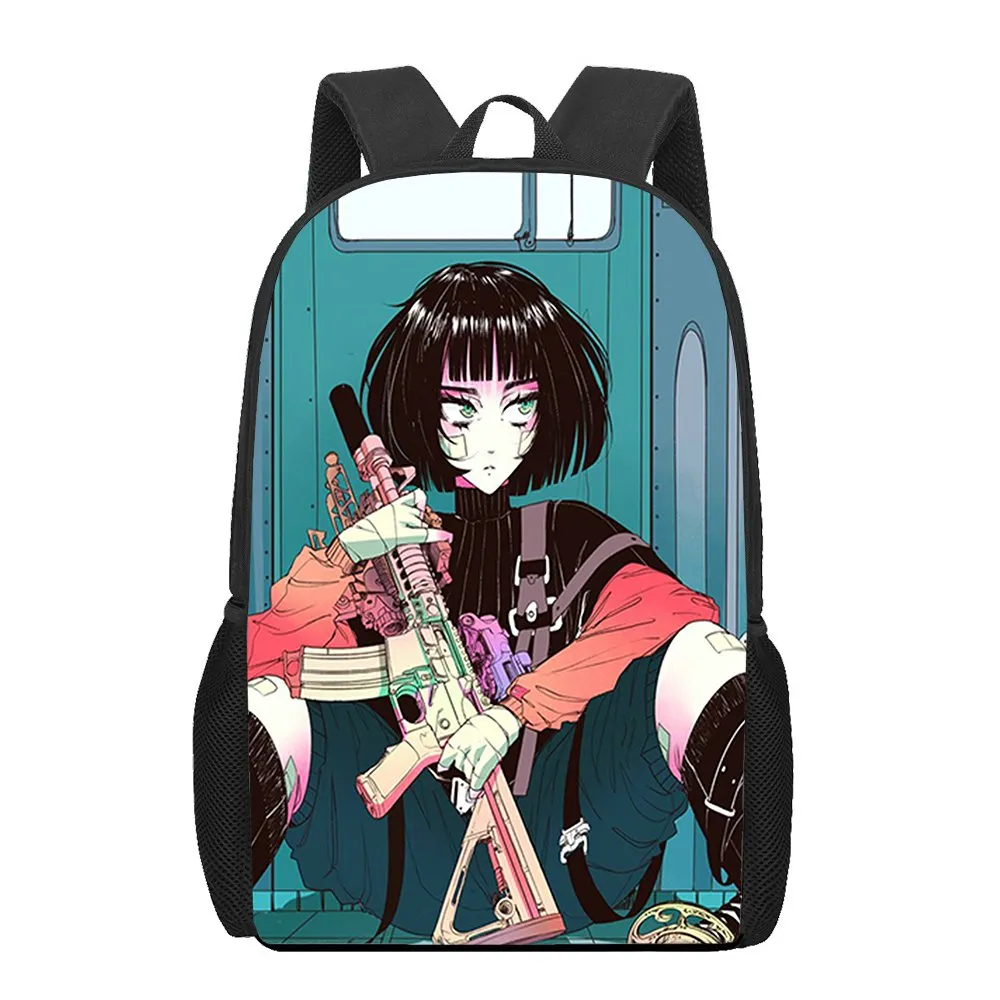 Anime School Backpacks for Teen Girls Boys Cool Art Print Casual Bookbags 2024 Rucksack Laptop Backpacks