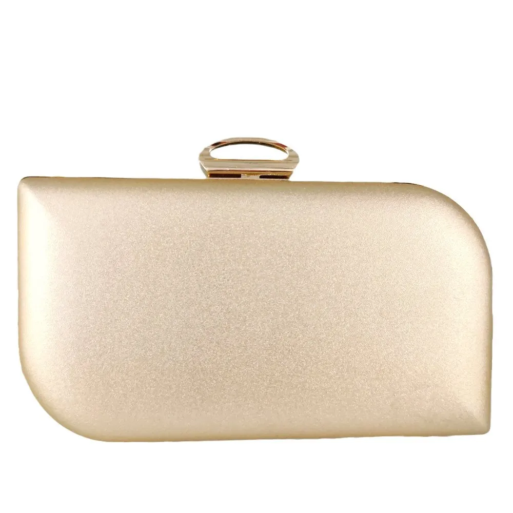 De FGG Boutique Women s Gold Crystal Clutch Evening Handbags Satin Bridal Wedding Clutch Bags with Handle
