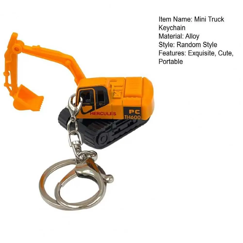 Mini Keychain Engineering Designer 3D Mini Truck Truck Keychain 1:64 Scale Engineering Car Model ...